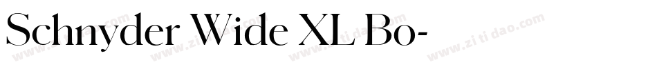 Schnyder Wide XL Bo字体转换